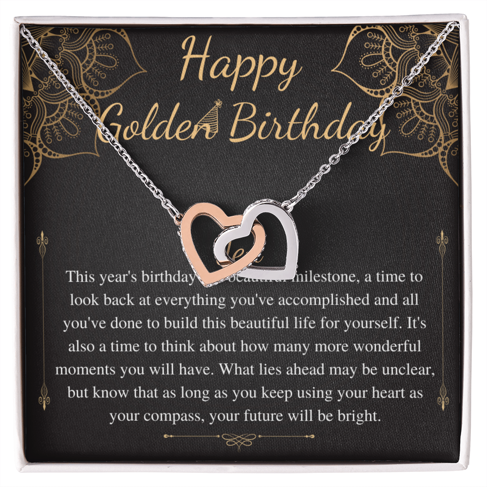 Golden Birthday Gift Necklace, Happy Golden Birthday, Golden Birthday Jewelry,Special Gift,Golden Birthday Present,Link Heart Necklace #0648 jen