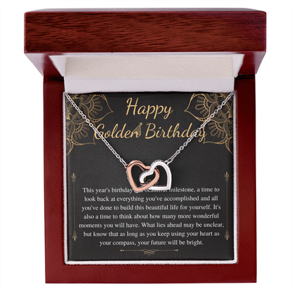 Golden Birthday Gift Necklace, Happy Golden Birthday, Golden Birthday Jewelry,Special Gift,Golden Birthday Present,Link Heart Necklace #0648 jen