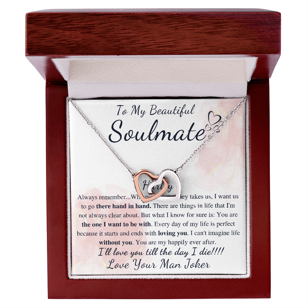 To My Soulmate Gift Necklace | Soulmate Necklace | Soulmate Jewelry | Soulmate Anniversary Gift | Soulmate Valentines Day Gift For Her harley