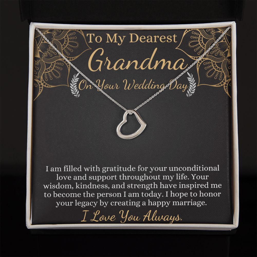 to my dearest grandma on your wedding day