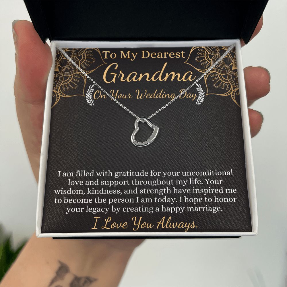 to my dearest grandma on your wedding day