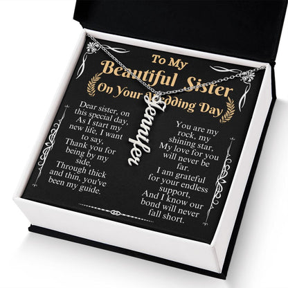 to my beautiful sister on your wedding day