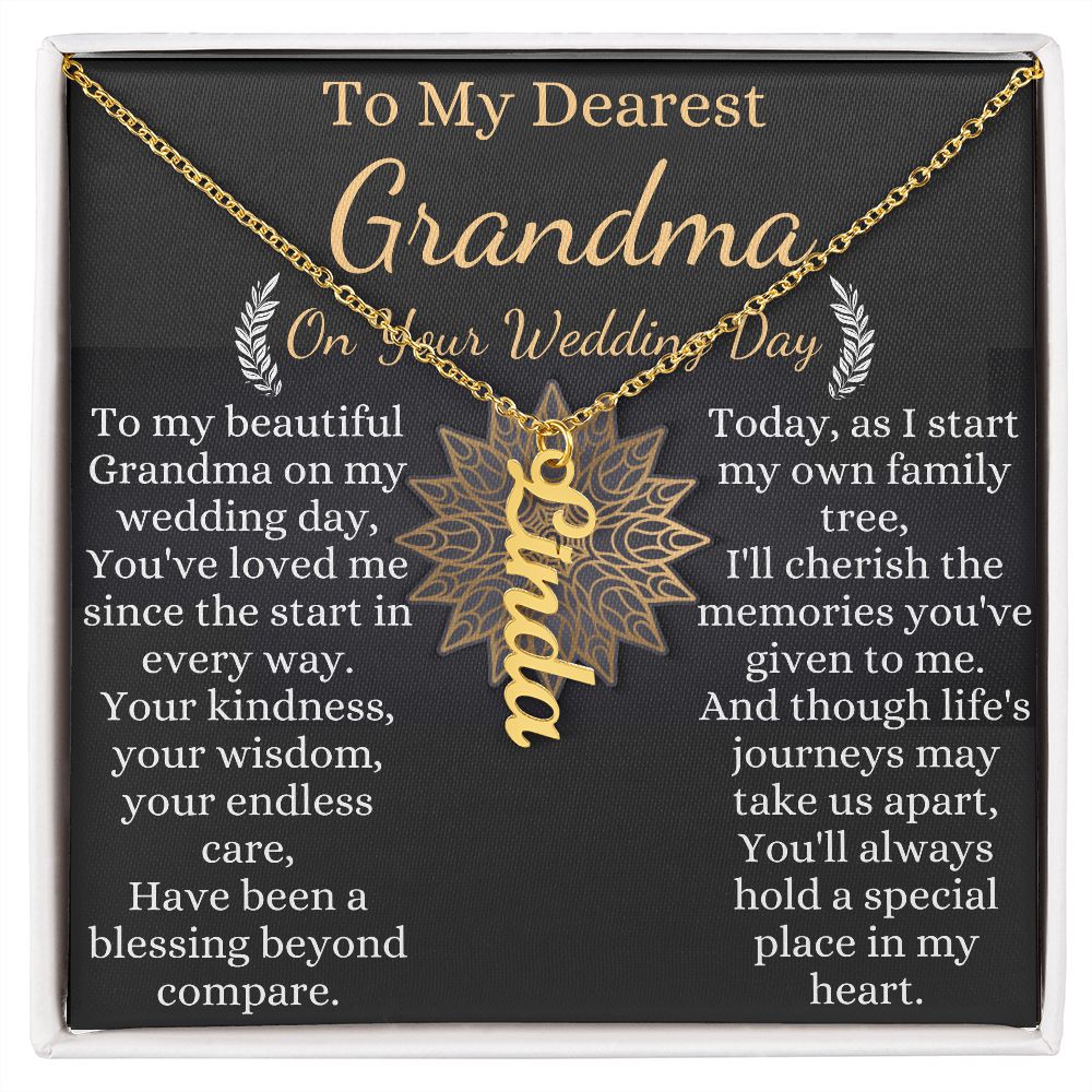 to my dearest grandma on your wedding day 2023