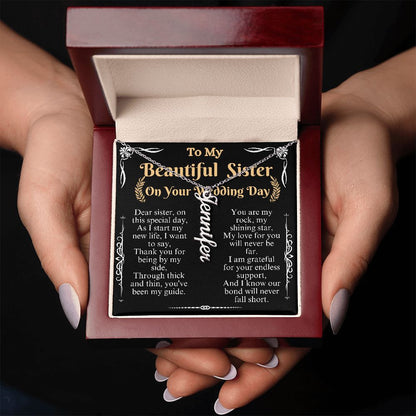 to my beautiful sister on your wedding day