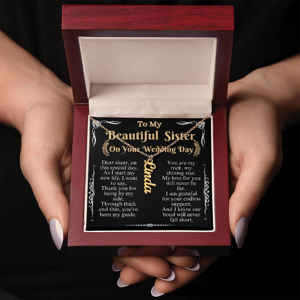 to my beautiful sister on your wedding day