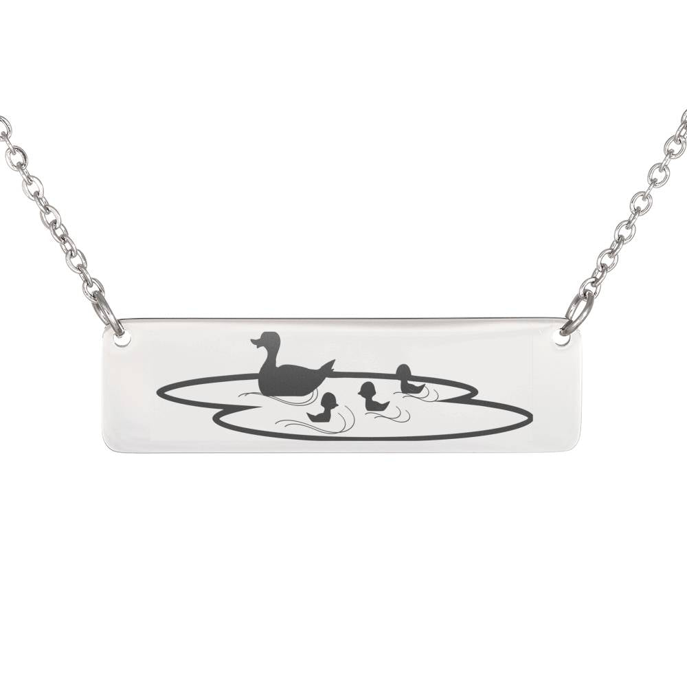 Mama Duck Necklace, New Mom Necklace, Mama Necklace, New Mother Bar Necklace, A Gift For Mom, Mother Of 3 gift, Gift For Mama Friend #0811