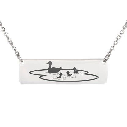 Mama Duck Necklace, New Mom Necklace, Mama Necklace, New Mother Bar Necklace, A Gift For Mom, Mother Of 3 gift, Gift For Mama Friend #0811