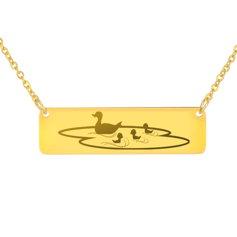 Mama Duck Necklace, New Mom Necklace, Mama Necklace, New Mother Bar Necklace, A Gift For Mom, Mother Of 3 gift, Gift For Mama Friend #0811