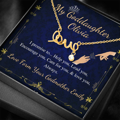 Godmother & Goddaughter Necklace, Goddaughter Gift from Godmother, Jewelry for Godmother and Goddaughter, in 14kt Gold Filled, Silver, Rose