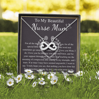 Nurse Mom Mother's Day Necklace, Nurse Mom jewelry on birthday, Nurse Hero Moms gift, keepsake gift with personalized messsge card