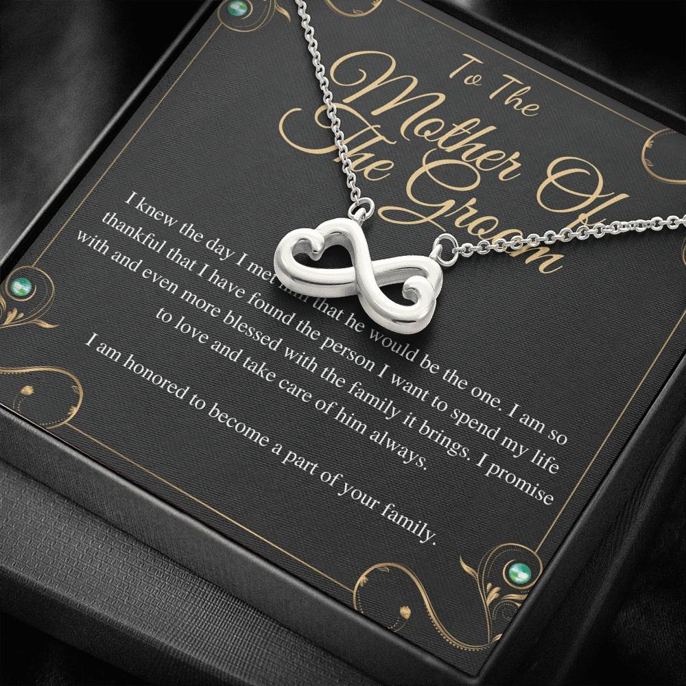 Infinity Heart, Mother-In-Law Gift, Mother of the Groom Gift from Bride, Thank You Gift For Mother in Law, To My Mother-In-Law Card #0135