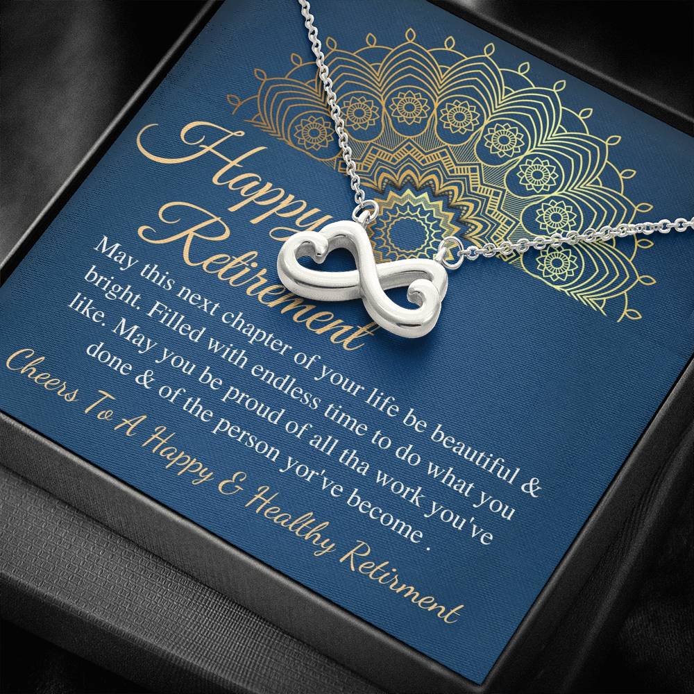 Love Knot, Retirement Gifts For Women Necklace Teacher Retirement Gift Colleague Retirement Necklace For Coworker Retirement Gift For Navy,