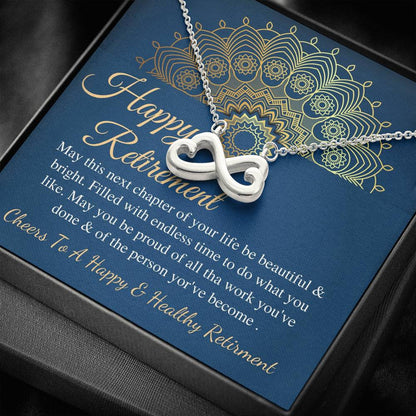 Love Knot, Retirement Gifts For Women Necklace Teacher Retirement Gift Colleague Retirement Necklace For Coworker Retirement Gift For Navy,