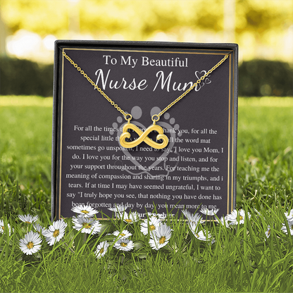 Nurse Mom Mother's Day Necklace, Nurse Mom jewelry on birthday, Nurse Hero Moms gift, keepsake gift with personalized messsge card