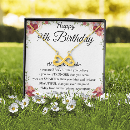 9th Birthday Gift Necklace • Happy 9th Birthday • Meaningful Birthday Gift for Her • Custom Birthday Gift , gift for daughter