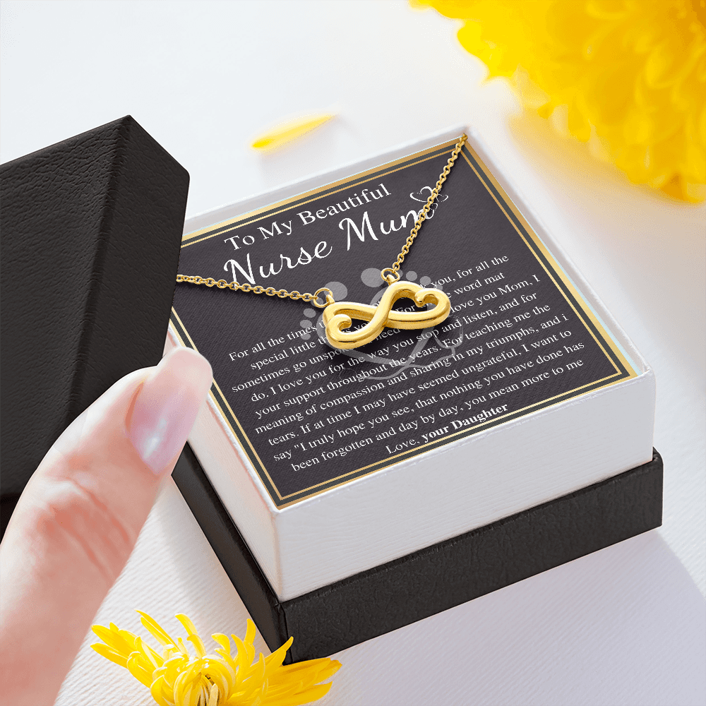 Nurse Mom Mother's Day Necklace, Nurse Mom jewelry on birthday, Nurse Hero Moms gift, keepsake gift with personalized messsge card