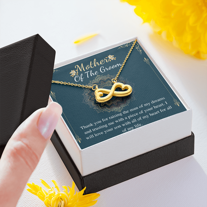Groom's mother Necklace, Mother in law gift from bride on wedding day Gift for Bonus Mom