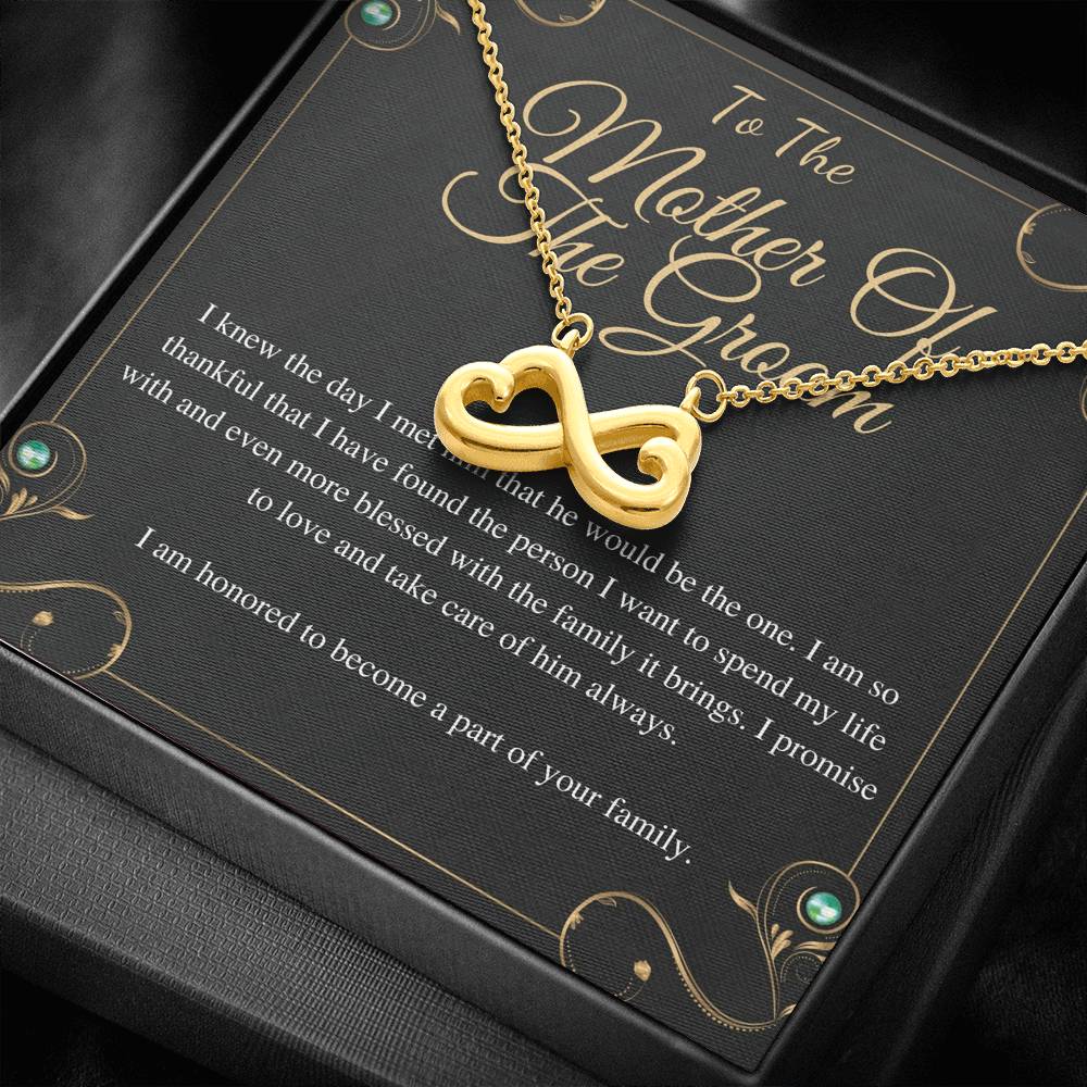 Infinity Heart, Mother-In-Law Gift, Mother of the Groom Gift from Bride, Thank You Gift For Mother in Law, To My Mother-In-Law Card #0135