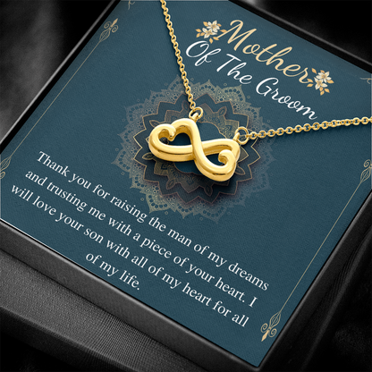 Groom's mother Necklace, Mother in law gift from bride on wedding day Gift for Bonus Mom