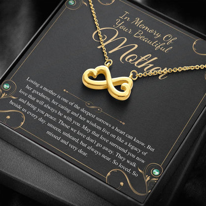 Memorial Gift Mom Loss of Mother, In Memory of Mom Sorry For Your Loss Of Mom Loss Of Loved One Condolence Gift, Infinity Heart #0309