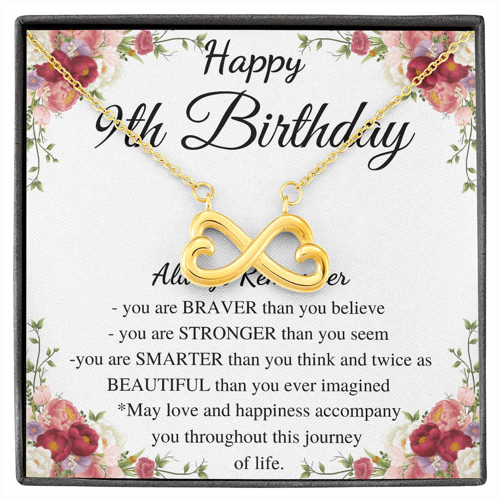 9th Birthday Gift Necklace • Happy 9th Birthday • Meaningful Birthday Gift for Her • Custom Birthday Gift , gift for daughter