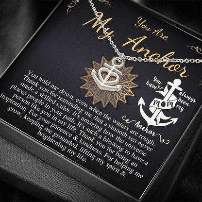 Mom Christmas Gift Necklace: You are My Anchor Mother Necklace, Mom Gift, Mother's Day Gift, Mother's Day Necklace, Birthday Gift #0616