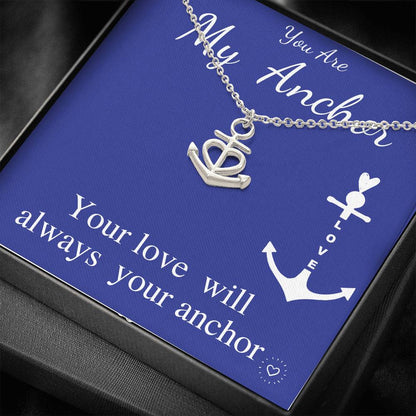 you are my anchor necklace for wife, for mom, for sister, for girlfriend, for soulmate, for bride, Christmas Gift For Wife #0618