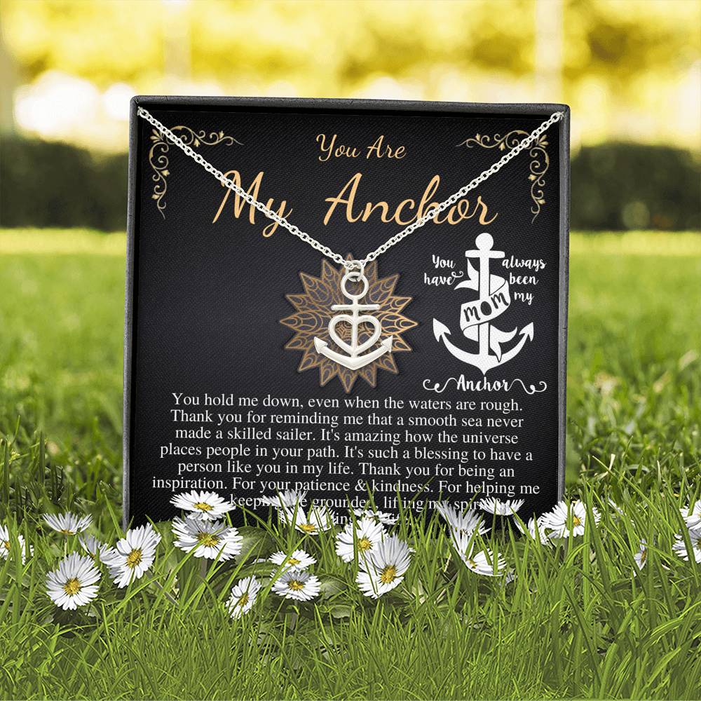 Mom Christmas Gift Necklace: You are My Anchor Mother Necklace, Mom Gift, Mother's Day Gift, Mother's Day Necklace, Birthday Gift #0616