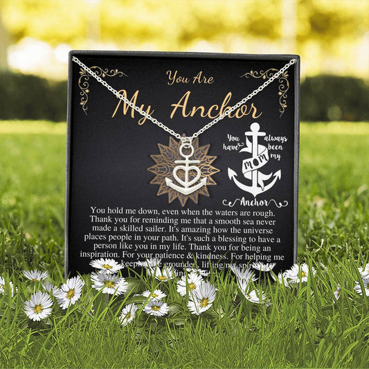 Mom Christmas Gift Necklace: You are My Anchor Mother Necklace, Mom Gift, Mother's Day Gift, Mother's Day Necklace, Birthday Gift #0616