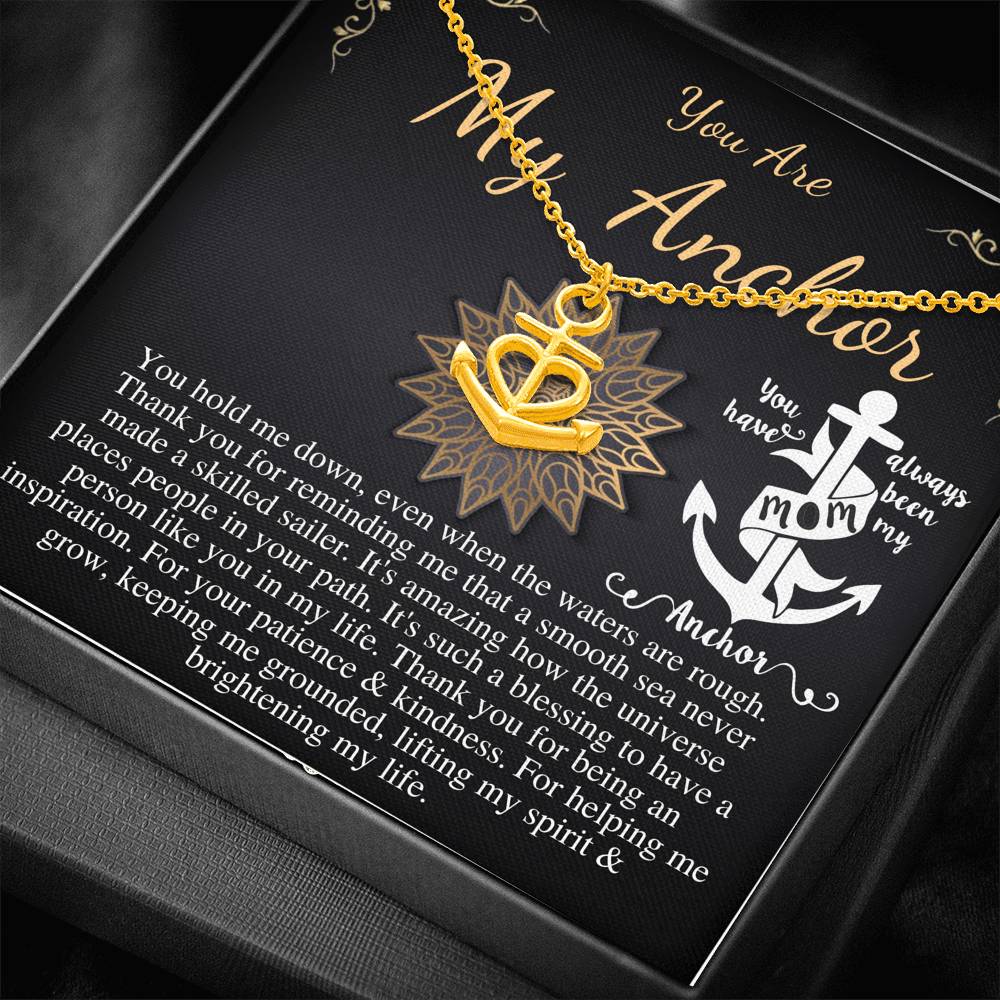 Mom Christmas Gift Necklace: You are My Anchor Mother Necklace, Mom Gift, Mother's Day Gift, Mother's Day Necklace, Birthday Gift #0616