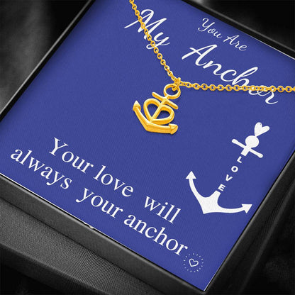 you are my anchor necklace for wife, for mom, for sister, for girlfriend, for soulmate, for bride, Christmas Gift For Wife #0618