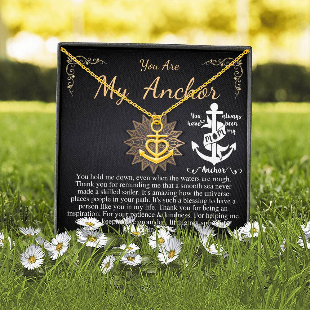 Mom Christmas Gift Necklace: You are My Anchor Mother Necklace, Mom Gift, Mother's Day Gift, Mother's Day Necklace, Birthday Gift #0616