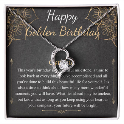 Golden Birthday Gift Necklace, Happy Golden Birthday, Personalized Birthday Gift,Meaningful Birthday Gift for Her,Custom Birthday Gift Cynthia