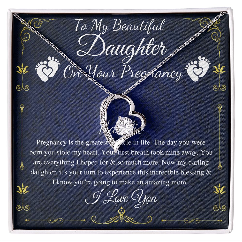 Daughter Pregnancy Gift for Daughter Baby Shower Gift for Mom to be Gift for Expecting Mom Gift Pregnant Daughter Gift from Mom, Heart #0212 Natalie