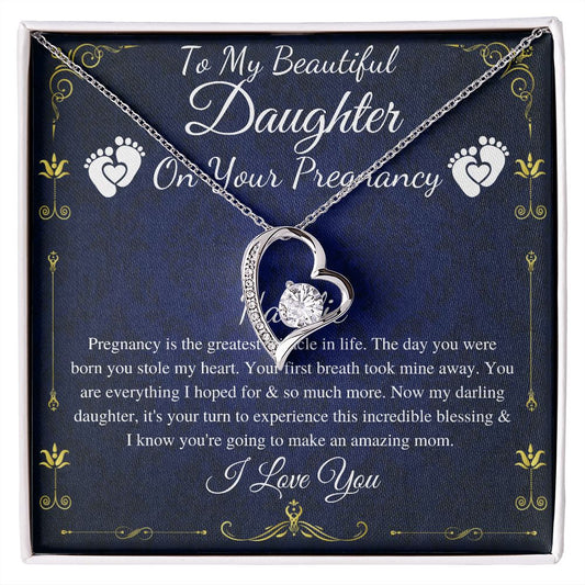 Daughter Pregnancy Gift for Daughter Baby Shower Gift for Mom to be Gift for Expecting Mom Gift Pregnant Daughter Gift from Mom, Heart #0212 Natalie