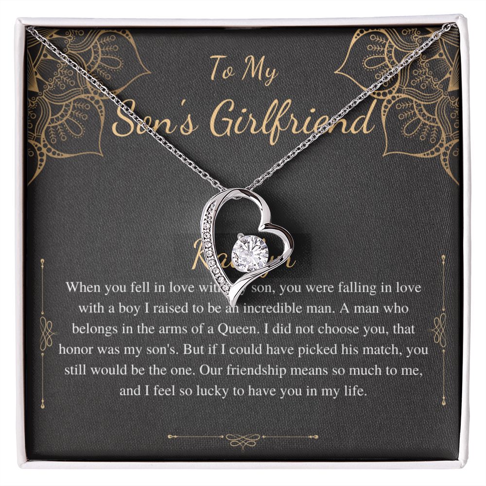 To My Son's Girlfriend Necklace, Son's Girlfriend Christmas Gift, Sons Girlfriend Gift, Gift For Son's Girlfriend, Birthday Gift #0530 kaitlyn