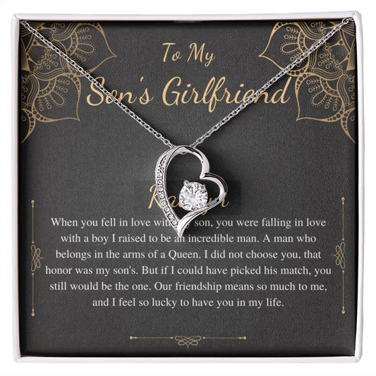 To My Son's Girlfriend Necklace, Son's Girlfriend Christmas Gift, Sons Girlfriend Gift, Gift For Son's Girlfriend, Birthday Gift #0530 kaitlyn
