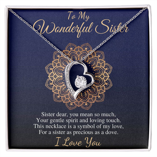 To My Wonderful Sister Necklace