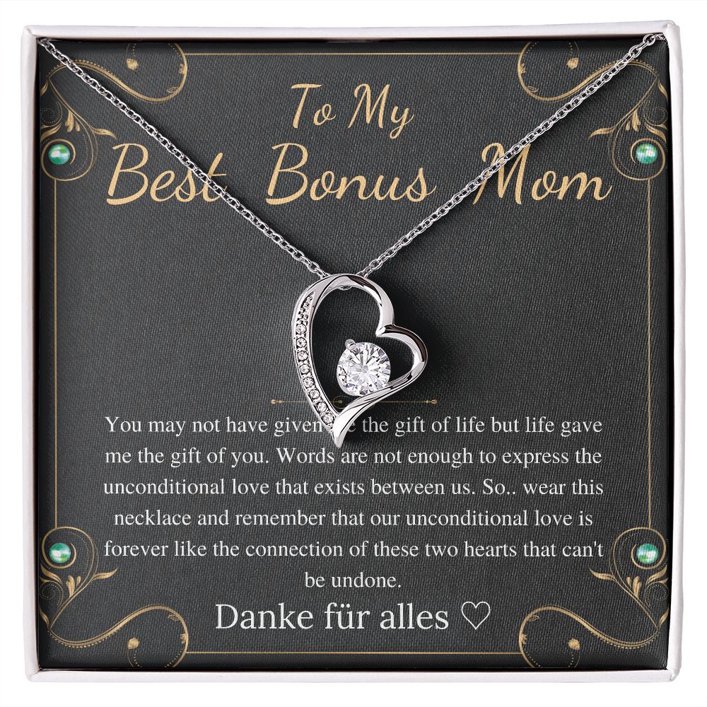 Step Mom Gift,Step Mom Birthday Gift for Stepmom Gift,Stepmother Gift Stepmom Necklace,Gifts for Stepmom,Christmas Gift,Heart Necklace #0467 Danke für alles ♡