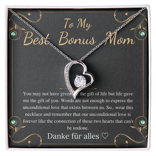 Step Mom Gift,Step Mom Birthday Gift for Stepmom Gift,Stepmother Gift Stepmom Necklace,Gifts for Stepmom,Christmas Gift,Heart Necklace #0467 Danke für alles ♡