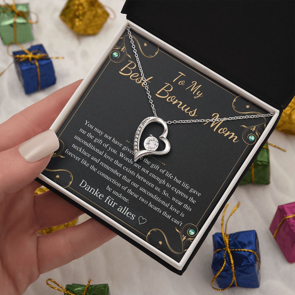 Step Mom Gift,Step Mom Birthday Gift for Stepmom Gift,Stepmother Gift Stepmom Necklace,Gifts for Stepmom,Christmas Gift,Heart Necklace #0467 Danke für alles ♡