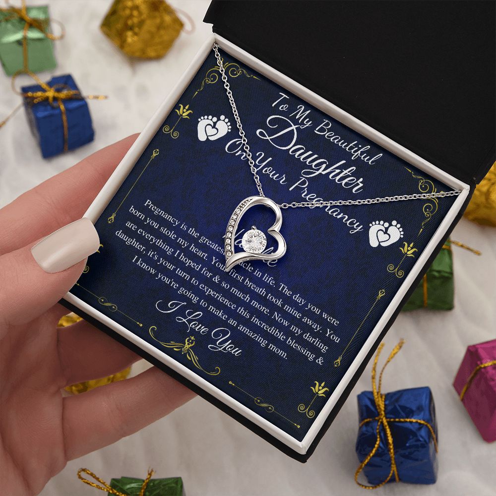 Daughter Pregnancy Gift for Daughter Baby Shower Gift for Mom to be Gift for Expecting Mom Gift Pregnant Daughter Gift from Mom, Heart #0212 Natalie