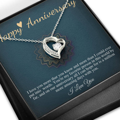 Anniversary Gift, Wife Anniversary Gift, Anniversary Jewelry, Anniversary Necklace, Girlfriend Anniversary, 1st Anniversary Gift,Heart #0624