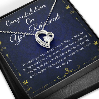 Retirement Gift Necklace: Colleagues, Leave Job, Jewelry from Coworkers, Infinity Cross