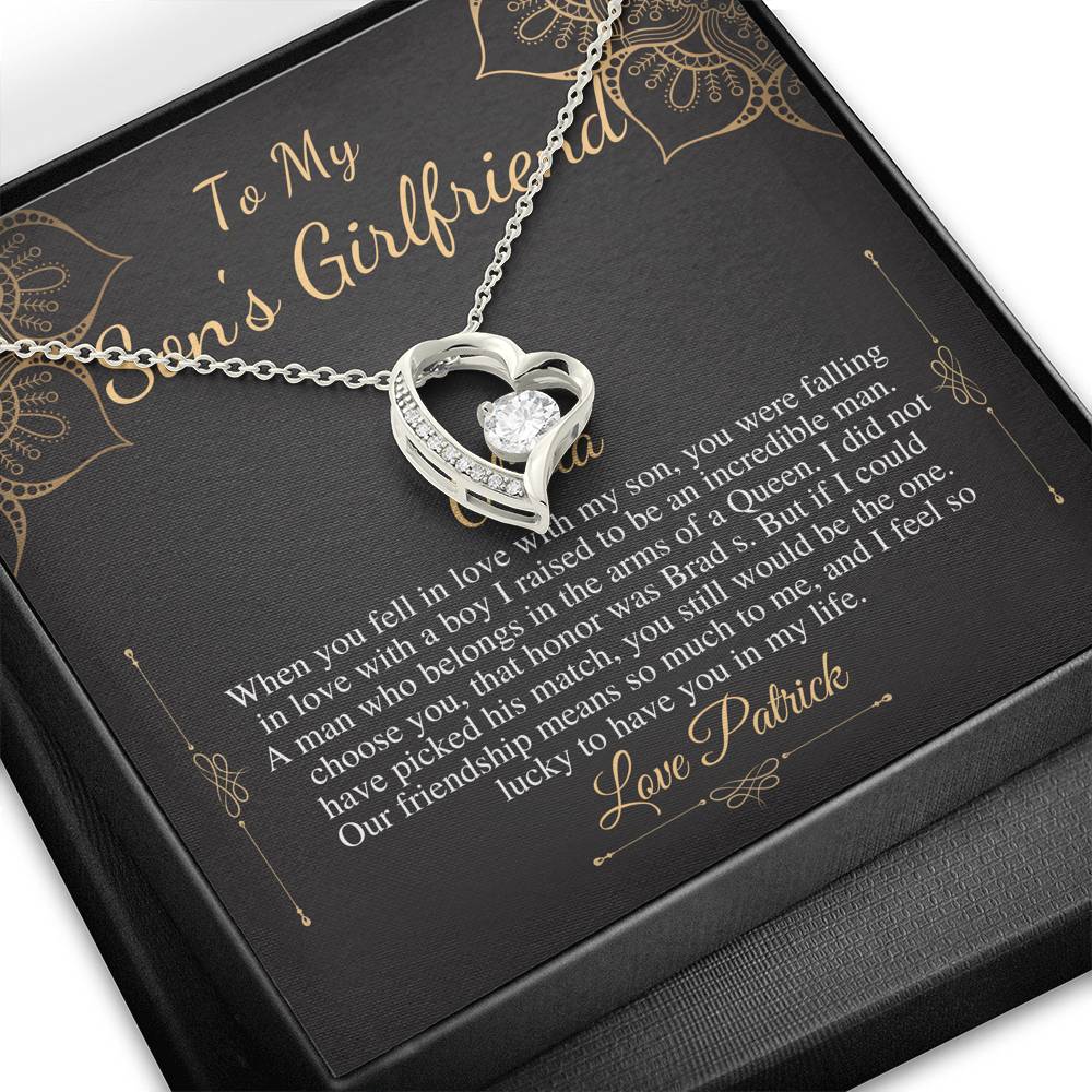 To My Son’s Girlfriend Necklace, Son's Girlfriend Christmas Gift, Sons Girlfriend Gift, Gift For Son's Girlfriend, Birthday Gift #0530