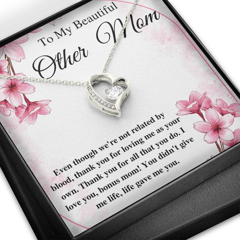 Other Mom Gift for Step Mother Gift from Bride, step mom gift for stepmom necklace,step mom wedding gift,Other Mom Birthday Gift,Heart #0507