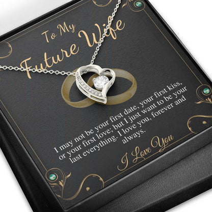 Future Wife Necklace, For Fiance on Engagement, Fiancee Birthday Gift, Fiancee Gift, Christmas Neckalce, To My Future Wife Gift,Heart #0631