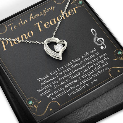 Piano Teacher Gift Thank You Gift for Music Teacher Gift, Piono Teacher Appreciation Gift, Piono teacher Necklace, Christmas Gift #0751