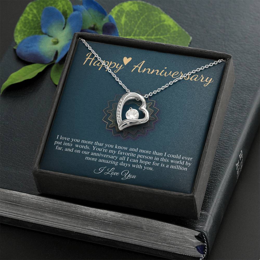 Anniversary Gift, Wife Anniversary Gift, Anniversary Jewelry, Anniversary Necklace, Girlfriend Anniversary, 1st Anniversary Gift,Heart #0624