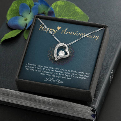 Anniversary Gift, Wife Anniversary Gift, Anniversary Jewelry, Anniversary Necklace, Girlfriend Anniversary, 1st Anniversary Gift,Heart #0624